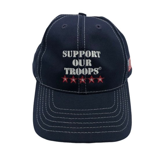Goodyear Support Our Troops American Flag Give Back Navy Blue Hat - Picture 4 of 5